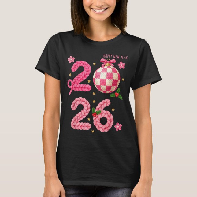 T-shirt Happy New Year 2026 Family Matching Crochet Men Wo (Devant)