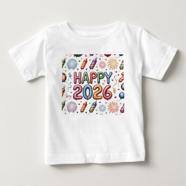 T-Shirt-Happy New Year 2026 Matching Family  Baby T-shirt (Vorderseite)
