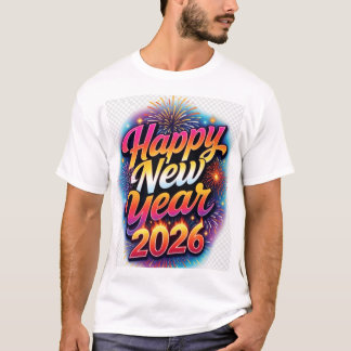 T-shirt Happy New Year Bright Aesthetic Shirt