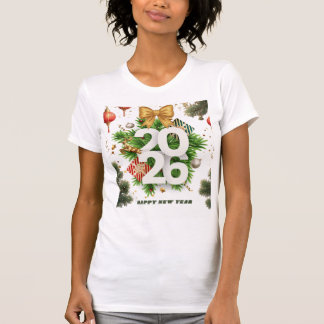 T-shirt Happy New Year – Festive Christmas Toys, Ornaments