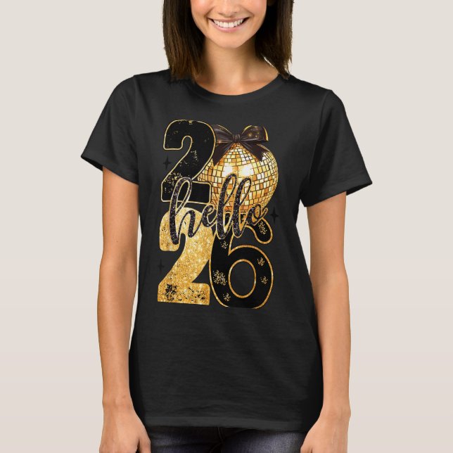 T-shirt Happy New Year Party 2026 Ballon Family Matching M (Devant)