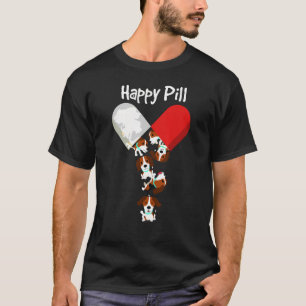 T-shirt Happy Pill Beagle Maman Papa
