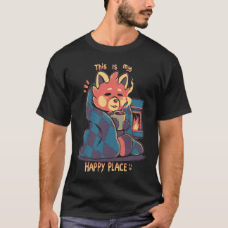 T-shirt Happy Place at the Fireplace