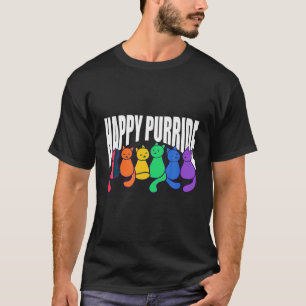 T-shirt Happy Pride Amoureux des chats Cute Kitten Rainbow