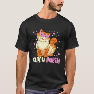 T-shirt Happy purim Cat Funny Costume Jewish Purim Present