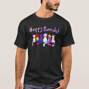 T-shirt Happy Purride Chat Lgbt Gay pride Lesbian Gay Bi T