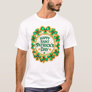 T-shirt happy Saint Patrick's clovers