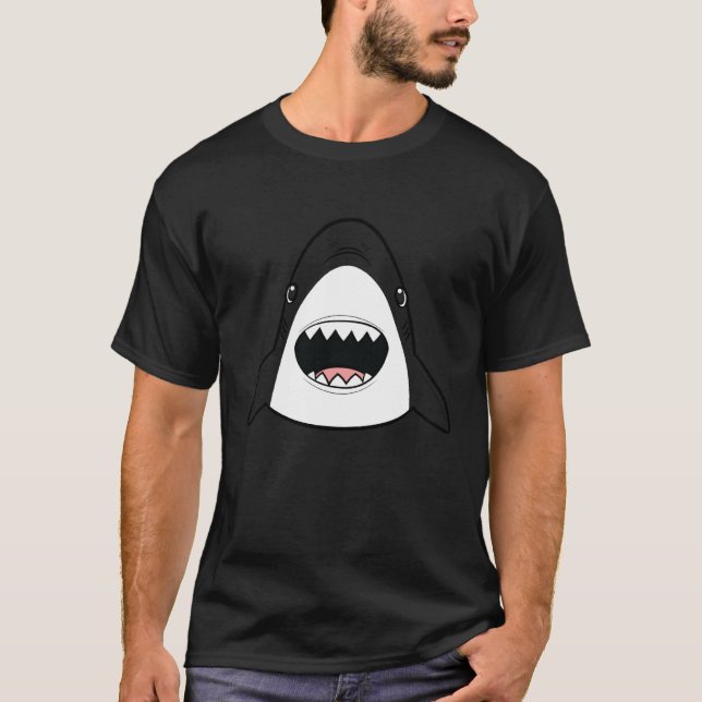 T-shirt Happy Shark Lazy Halloween Carnival Costume Disgui (Devant)