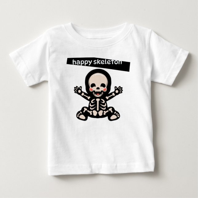 T - SHIRT HAPPY SKELETON FÜR KINDER (Vorderseite)
