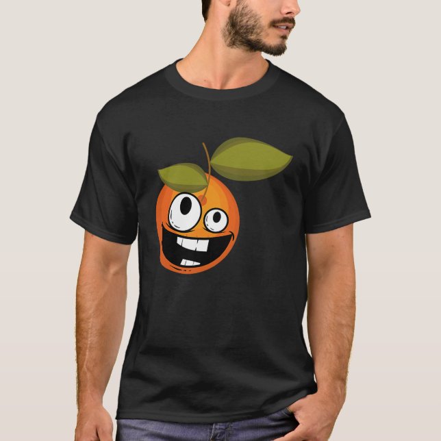 T-shirt Happy smiling orange (Devant)