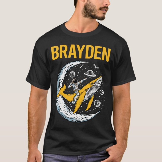 T-shirt Happy Space - Brayden Name (Devant)