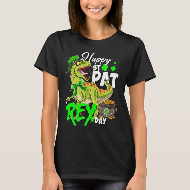 T-shirt Happy St Pat Rex Day Dinosaur Irish Shamrock St Pa (Devant)