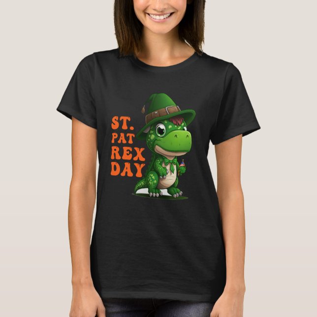T-shirt Happy St Pat Rex Day St Patricks Day Rex Leprechau (Devant)