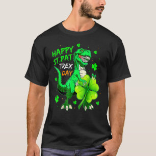 T-shirt Happy St Pat Rex Dinosaur Lucky Shamrock Irish Pat