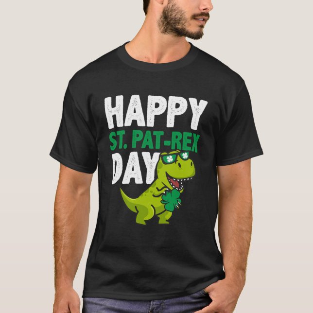 T-shirt Happy St Pat Rex Jour de la Saint Patrick Dinosaur (Devant)