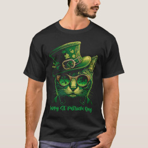 T-shirt Happy St Patrick's Day Green Irish Cat Ireland 1