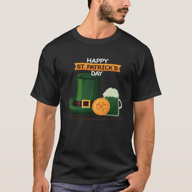 T-shirt Happy St Patrick's Day Irish American Pride Lucky  (Devant)