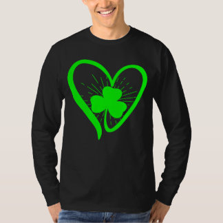 T-shirt Happy St Patrick's Day Irish Shamrock Heart Family