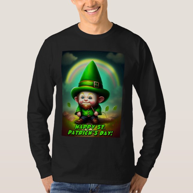 T-shirt Happy St Patrick's Day Leprechaun (Devant)