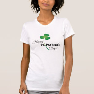 T-shirt Happy St. Patrick's Day Script Clover