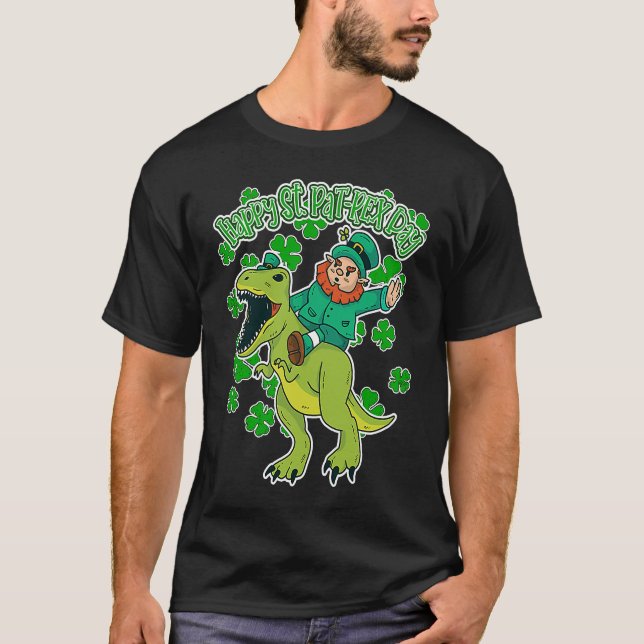 T-shirt Happy St Patricks Day St Pat Rex Rex Leprechaun Sh (Devant)