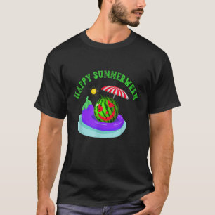 T-shirt Happy Summer Carved Watermelon Hallowee