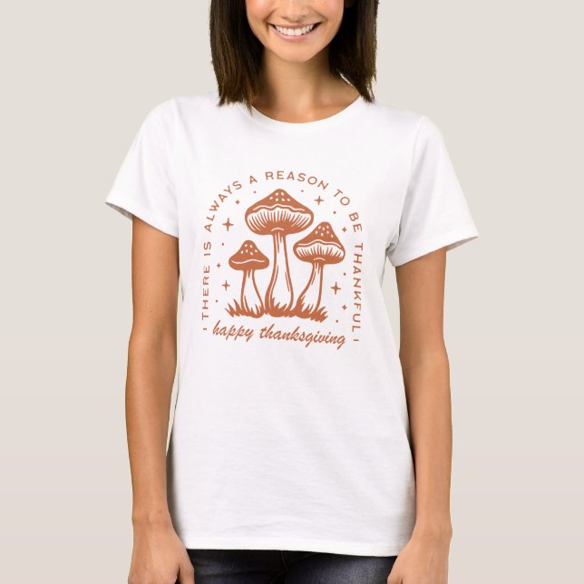 T-shirt Happy thanksgiving gratitude quotes mushroom (Devant)