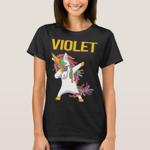T-shirt Happy Unicorn - Violet Name