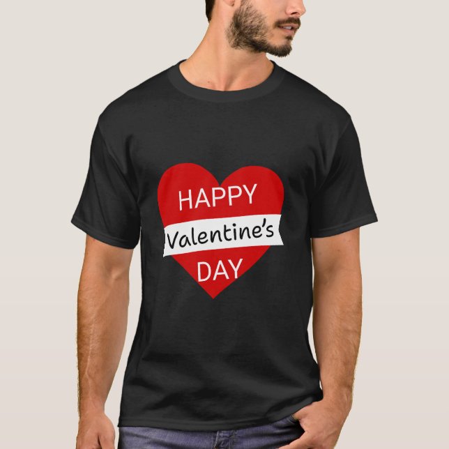 T-shirt Happy Valentine’s Day – Minimalist Valentine (Devant)