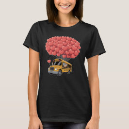 T-shirt Happy Valentine's Day Bus with Owl