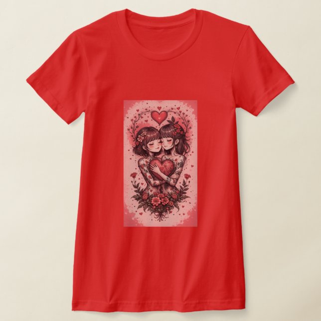 T-shirt Happy Valentine's Day Personalized Gift (Poser)