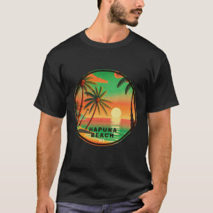 T-shirt Hapuna Beach Hawaii Vintage Sunset Souvenirs 1950