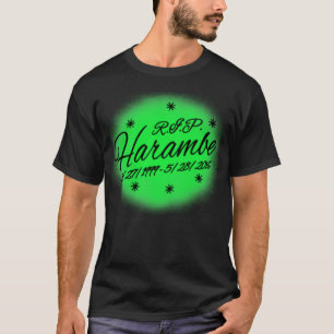 T-shirt Harambe RIP Airbrush Memorial Repose en paix