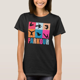 T-shirt Hardcore Parkour Pop Art Silhoutte Team Traceur Sh