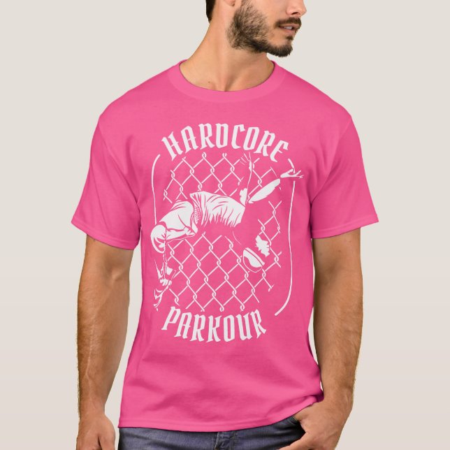 T-shirt Hardcore Parkour Training Wall Run Traceur Jumper  (Devant)