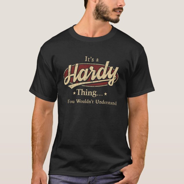 T-shirt HARDY Name, HARDY nom de famille crest (Devant)