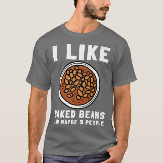 T-shirt Haricots Cuits Haricots En Canne Et Végétarien Vég