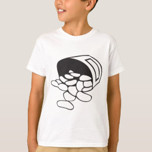 T-shirt Haricots Renversés Contour Noir et Blanc