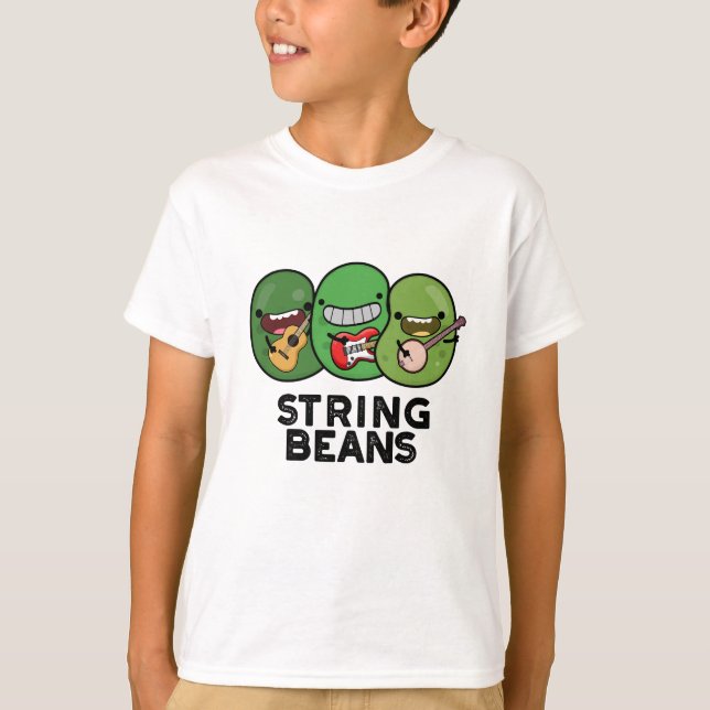 T-shirt Haricots Verts Jeu de Mots sur les Légumes Amusant (Devant)