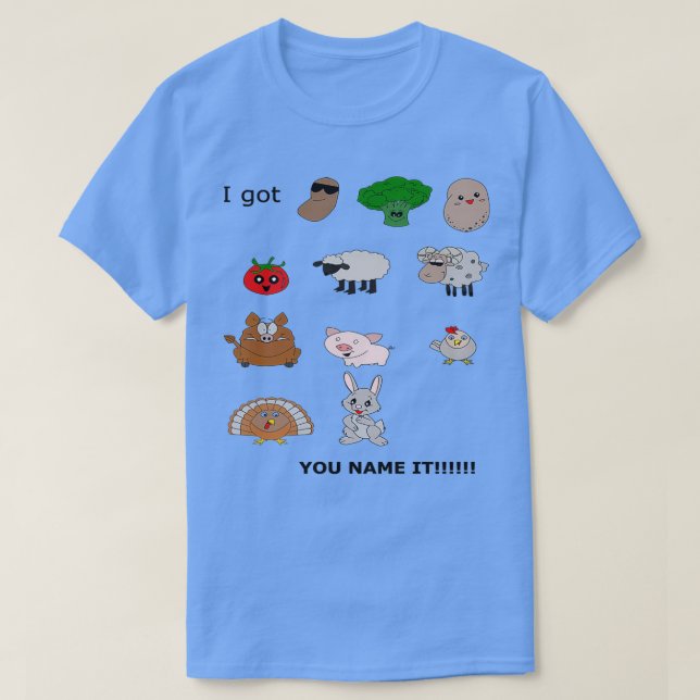 T-shirt Haricots verts pommes de terre tomates Rap (Design devant)