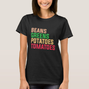 T-shirt Haricots verts pommes de terre tomates Thanksgivin
