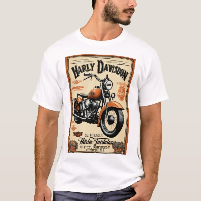 T-shirt Harley Davidson Customisé Tee - shirts (Devant)