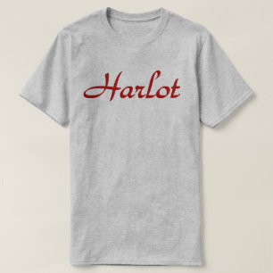 T-shirt Harlot de texte