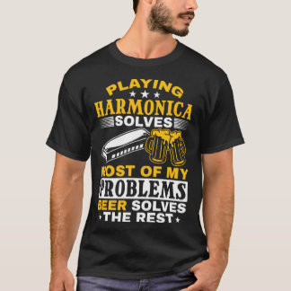 T-shirt Harmonica Jouer Harmonica