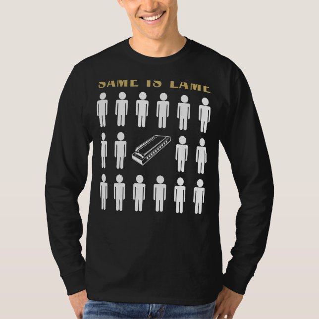 T-shirt Harmonica Même est Lame Tee - shirt - Blow Away Bo (Devant)