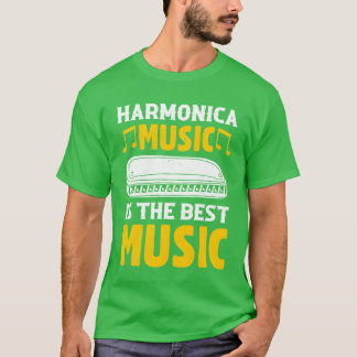 T-shirt Harmonica Music Ishe Meilleure musique Bouche Orgu