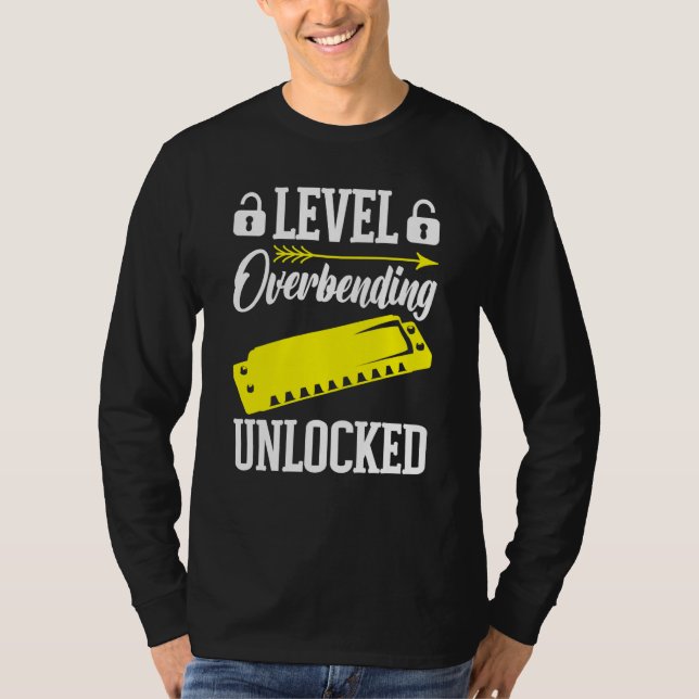 T-shirt Harmonica Player Level Unlocked (Devant)