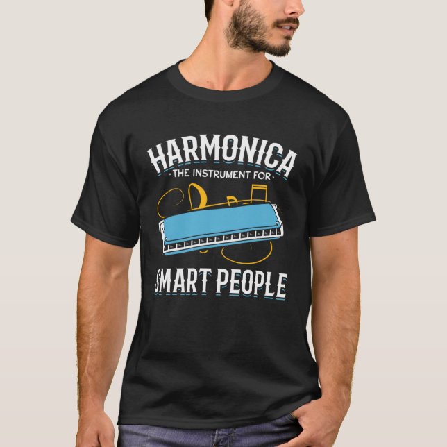 T-shirt Harmonica The Instrument For Smart People (Devant)