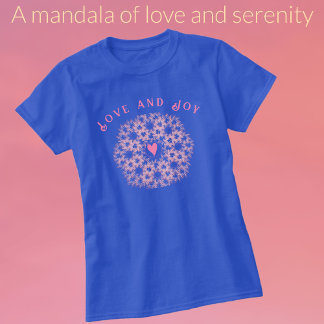 T-shirt Harmonie en fleurs : Un Mandala d'amour et de séré