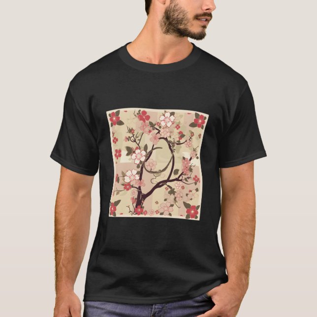 T-shirt Harmonious Living Space Stunning Cherry Blossom Ti (Devant)